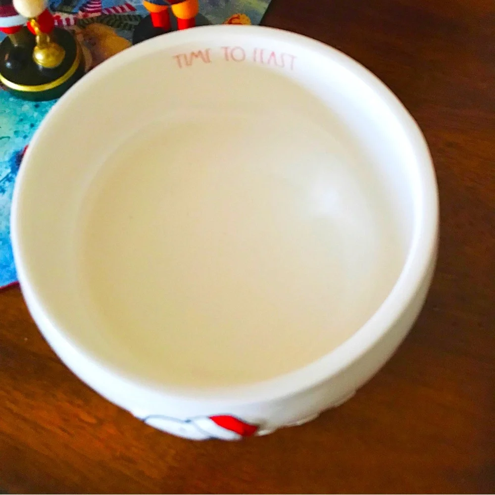 Rae Dunn Snoopy Woodstock Holiday Pet Bowl, Dog Cat